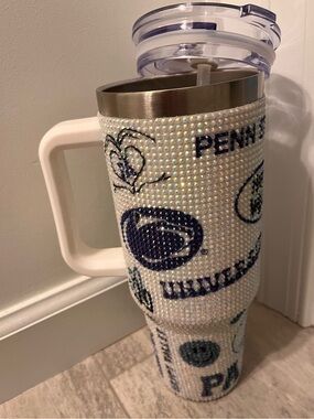 Penn State Nittany Lions Rhinestone 46 oz Capacity Stainless Steel Tumbler